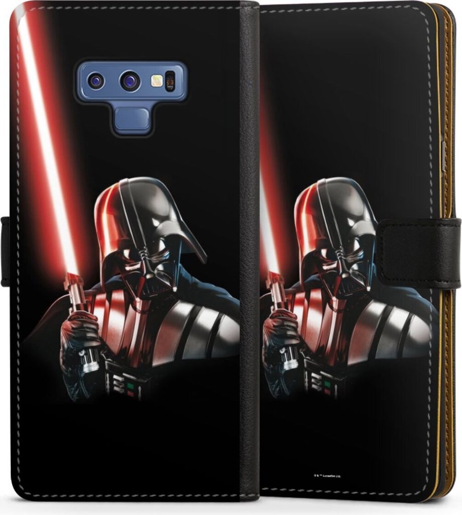 DeinDesign Klapphülle für Samsung Galaxy Note 9 Handytasche Lederhülle Tasche Darth Vader Fanartikel Star Wars