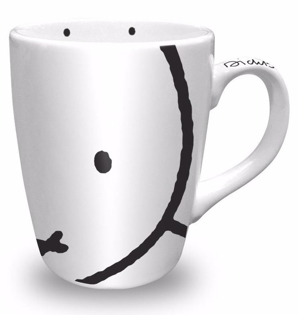 Becher/Tasse - Miffy Schnauze - weis/schwarz - 230 ml - Produktbild 