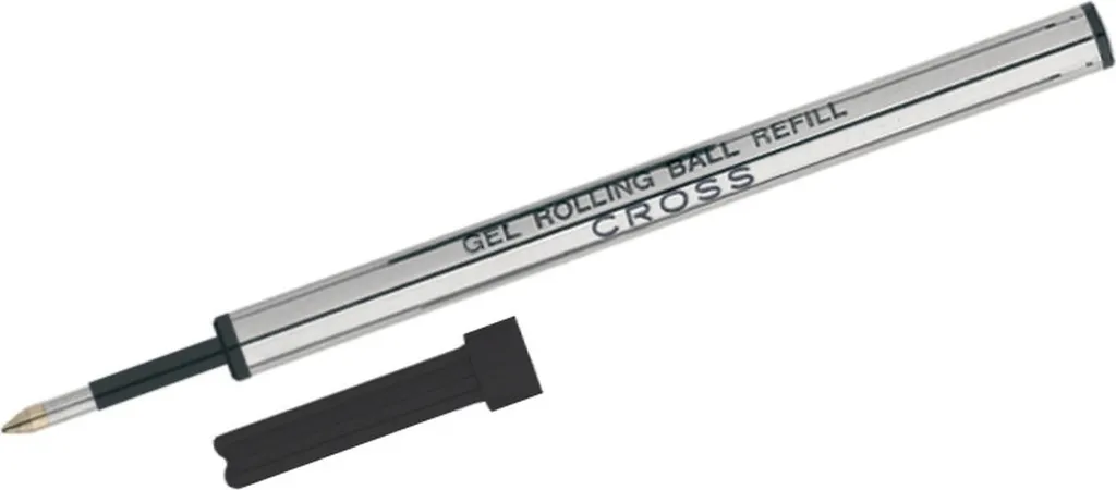 Recharge Rollerball Gel noir en pack de 6 pièces pour écriture fluide
