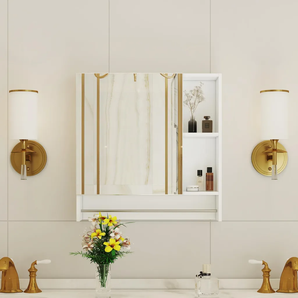 Armoire de salle de bains avec miroir : stoppez le désordre sur votre lavabo