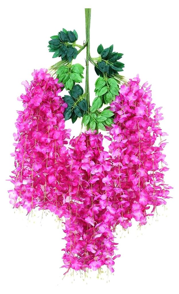 Künstliche Glyzinienblüten, künstliche Glyzinienranken, Hängegirlande aus Kunstseide für Hochzeitsbogen, Zeremonie, Party, Gartendekoration, H...