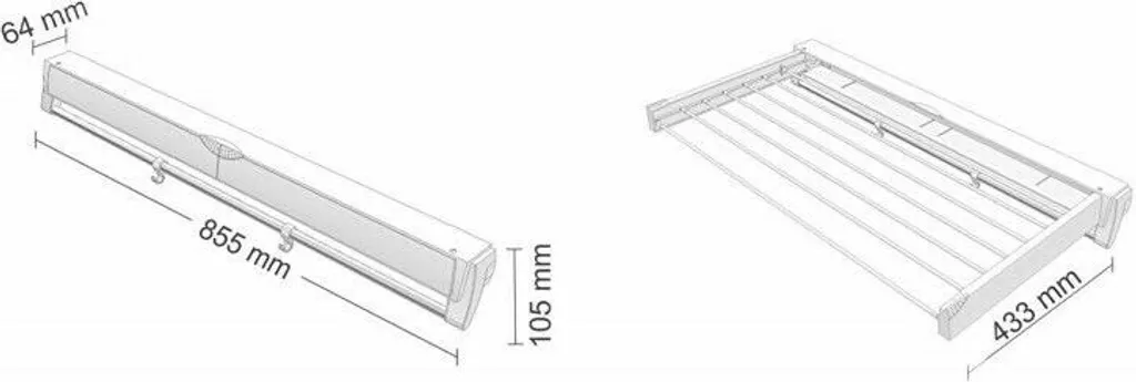 Sèche-linge mural Artweger Art Dry 80 cm blanc - Séchoir pliable robuste