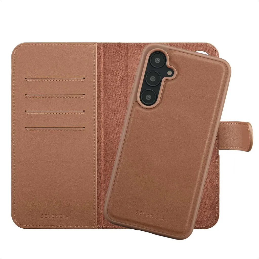 Custodia Samsung A55 Selencia Olyn Marrone | Stile e Protezione
