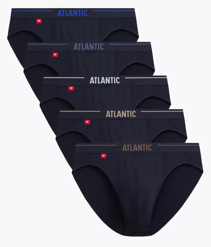 Slips Atlantic 5er-Pack dunkelblau Baumwolle für Herren S Produktbild 