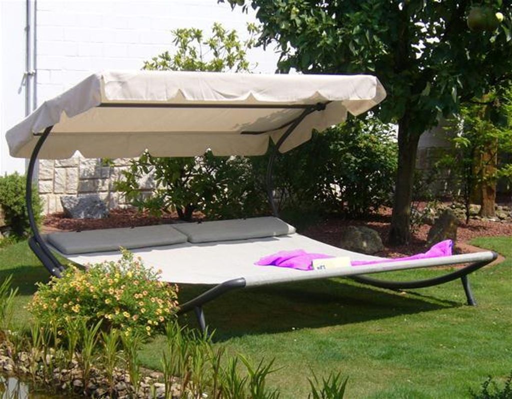 Leco Doppelliege grau/beige - Maße: 200 cm x 200 cm x 110 Produktbild 7