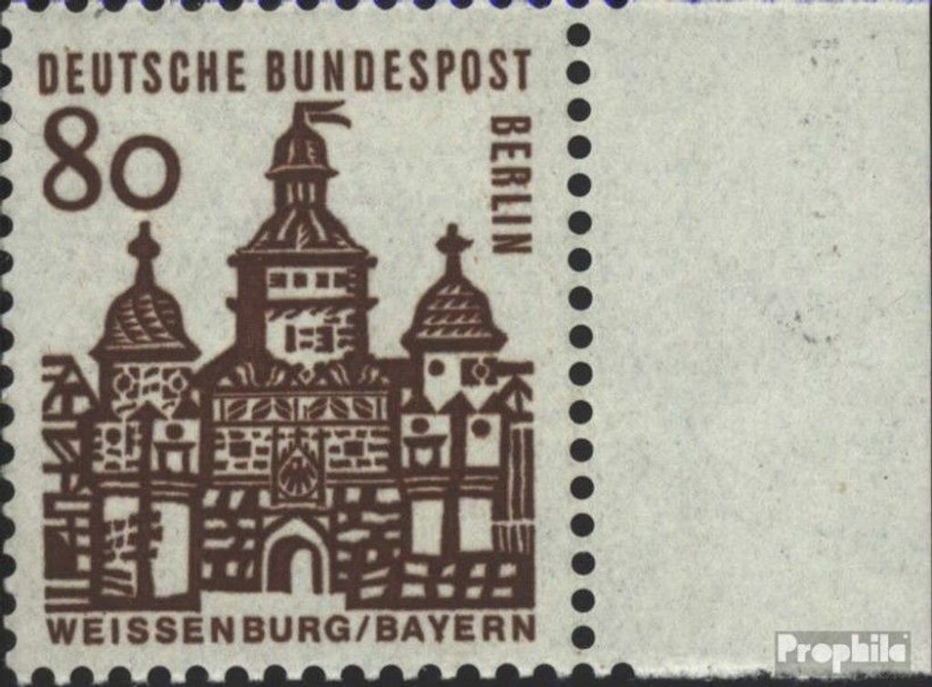 Briefmarken Berlin (West) 1964 Mi 249 Seitenrandstück postfrisch Bauwerke