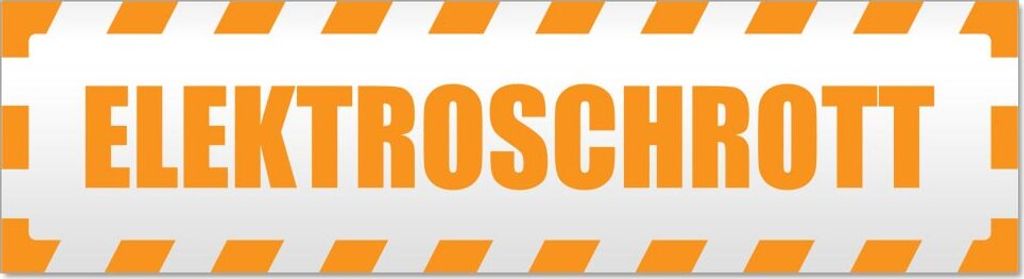 Elektroschrott gestreift Magnetschild Schild magnetisch