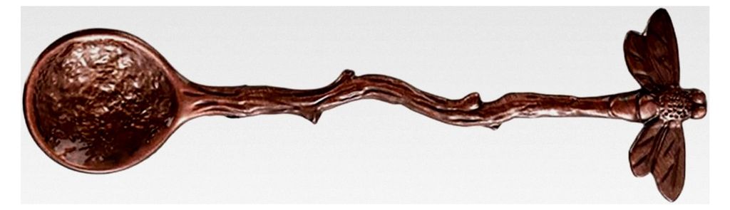 Retro Libelle Kaffeelöffel Teelöffel Edelstahl Geschirr Kreativ Zucker Tee Löffel Rührstab Kuchen Dessert Langgriff Küchenhelfer Antik (Rotbro...