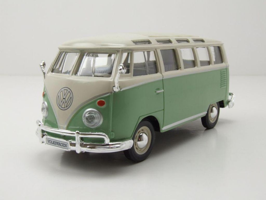 Maisto 31956HG VW T1 Samba Bus 1962 hellgrün weiß 1:24 Produktbild 