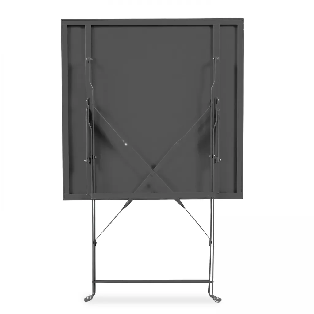 Table pliante bistrot en acier gris Rome : robuste et gain de place - 3