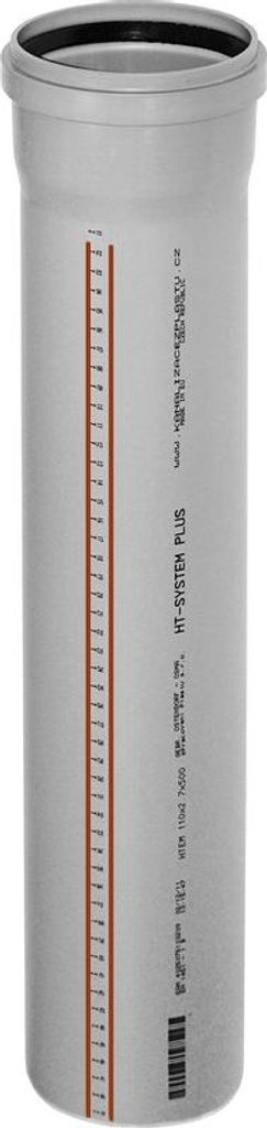 Abflussrohr Osma HTEM 125 x 3,1 x 1500 mm grau