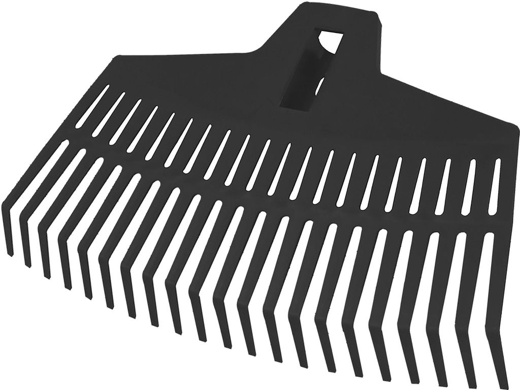 Kunststoff-Laubrechen, 21 Zinken, für 22 mm Stiel