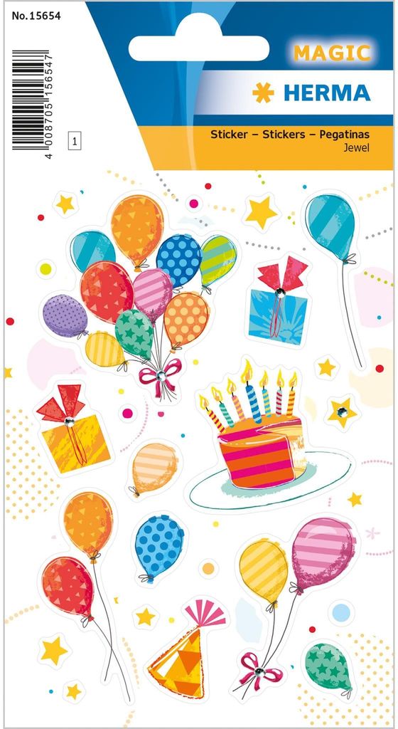 Herma Sticker MAGIC Birthday Party Jewel 1 Bl Produktbild 