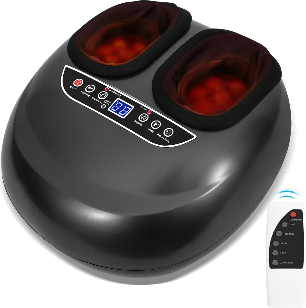 Clanmacy Massaggiatore Piedi Elettrico Heat Tech | Portatile e Potente
