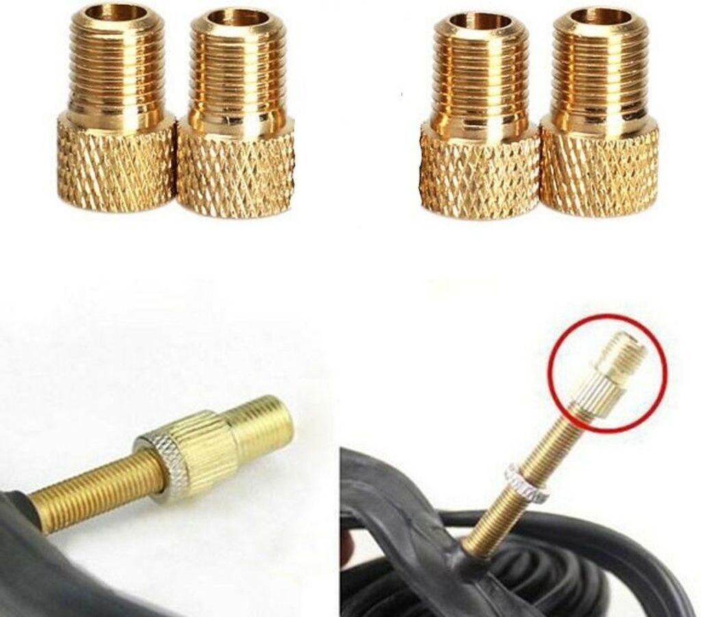 4x Presta à Schrader Valve Adator Adaptateur Convertisseur Image du produit 