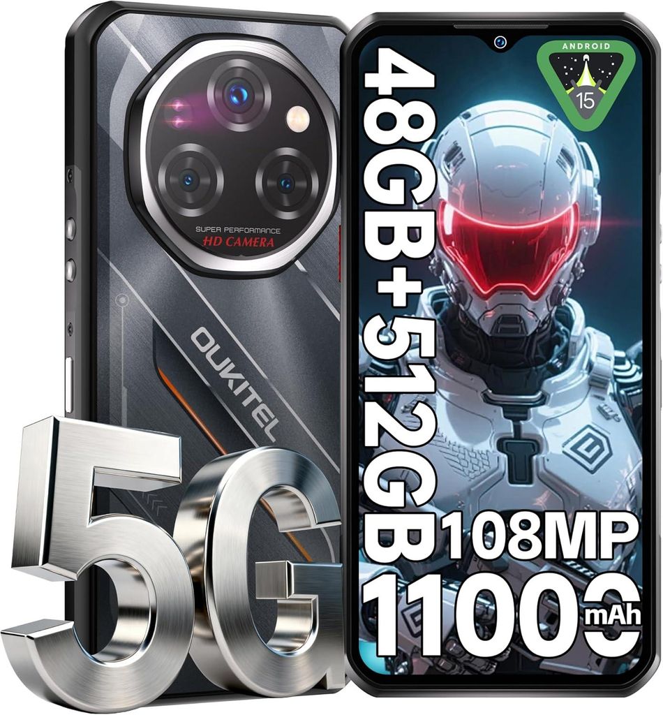 OUKITEL WP62 5G outdoorový mobilný telefón s Androidom 15, Obrázok produktu 