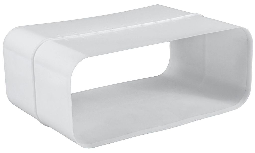 Flachkanal 222x89mm Verbinder Muldenlüfter Überschieb-Muffe Produktbild 
