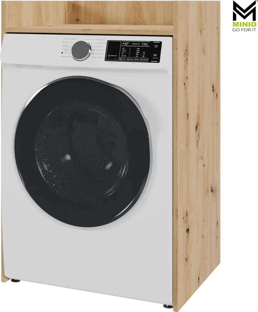 Meuble lave-linge SITO Chêne Artisan : Solution gain de place pour salle de bain