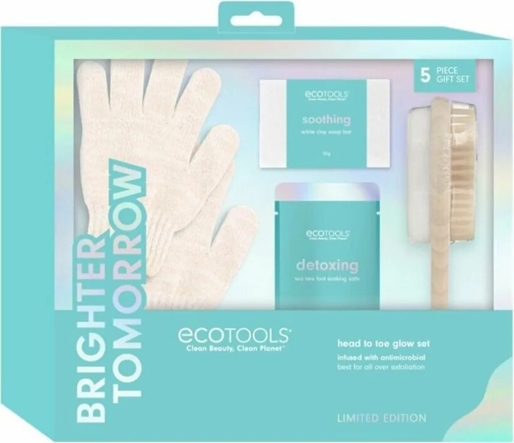 Kit EcoTools Brighter Tomorrow Glow | 4 Strumenti Vegan per Viso Radioso