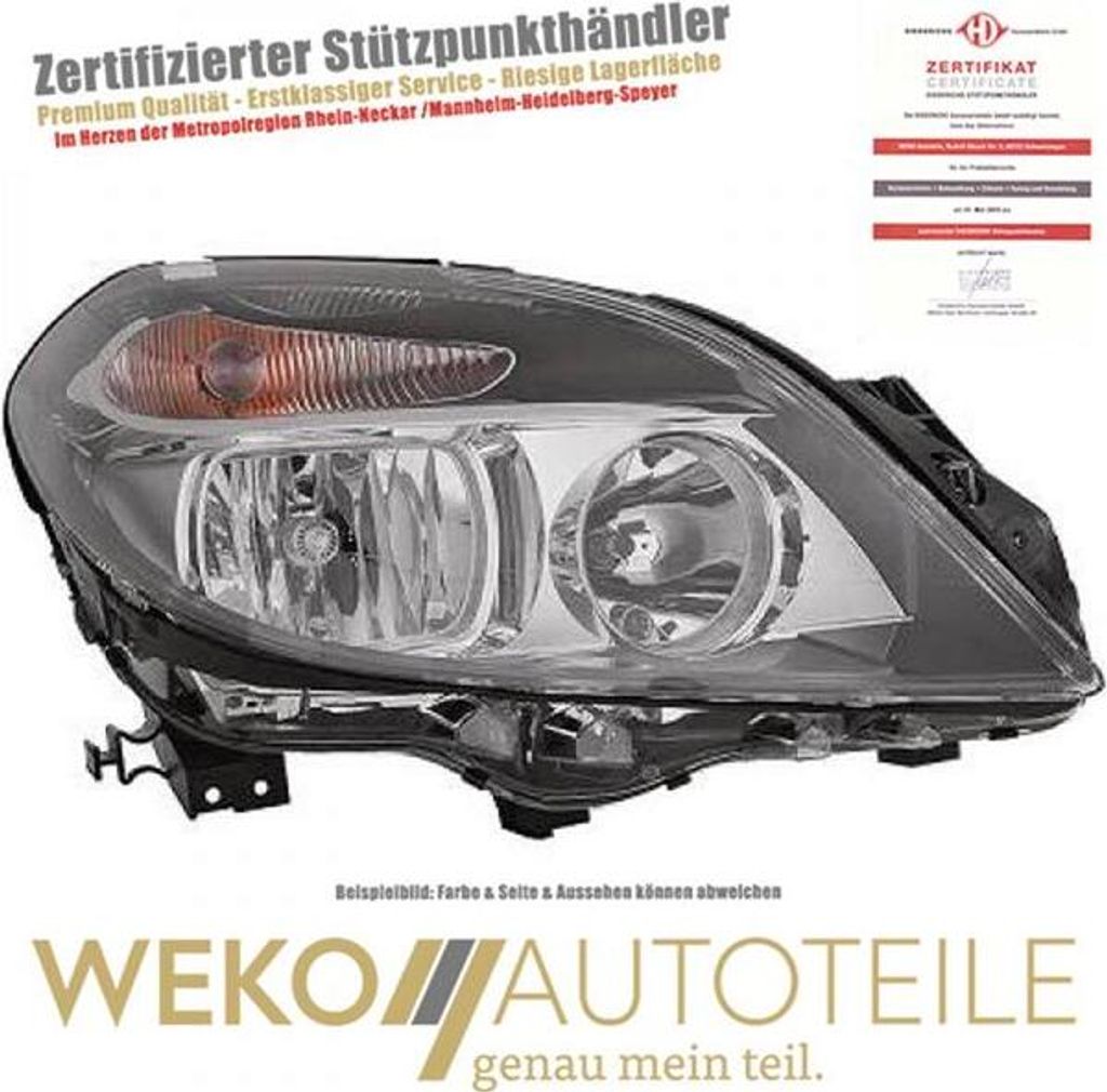 Scheinwerfer rechts DIEDERICHS 1686082 für MERCEDES-BENZ