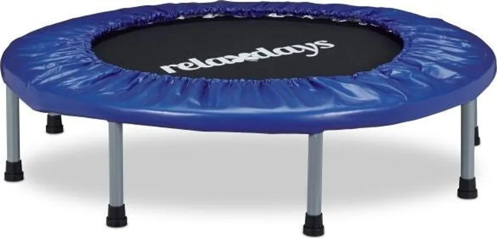 Trampoline d'intérieur pliable : la solution fitness gain de place bicolore