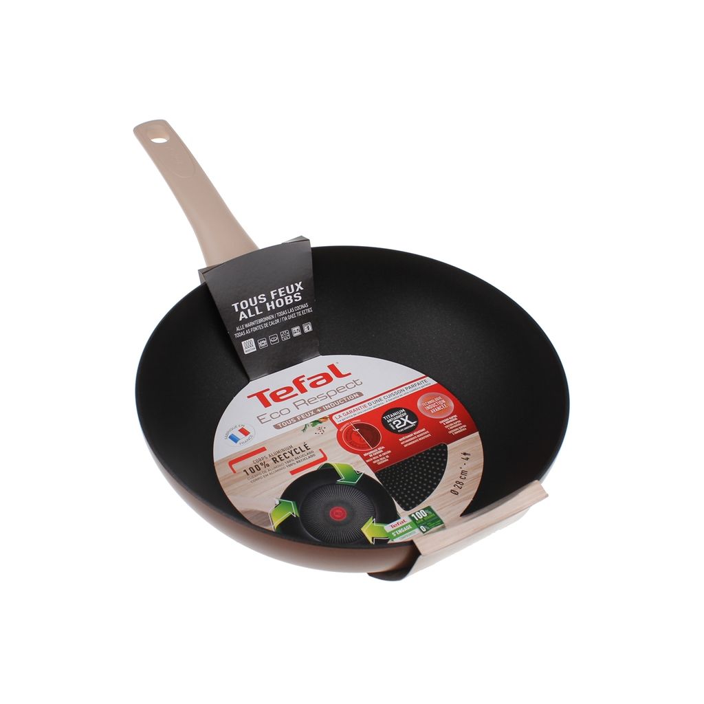 Tefal G2541902, Rund, Wok-/Bratpfanne, Braun, Titan Pro, Produktbild 