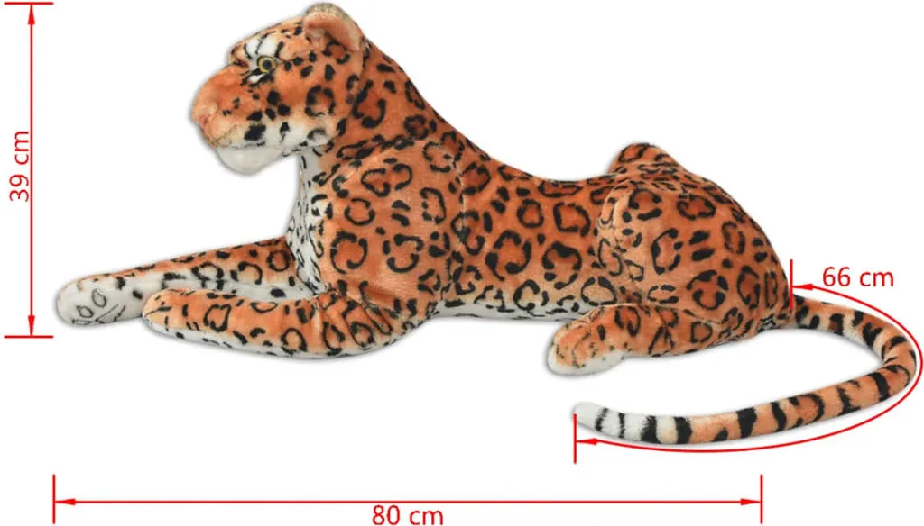 Léopard Peluche XXL Robuste et Doux - Déco Durable sans Déformation - 4