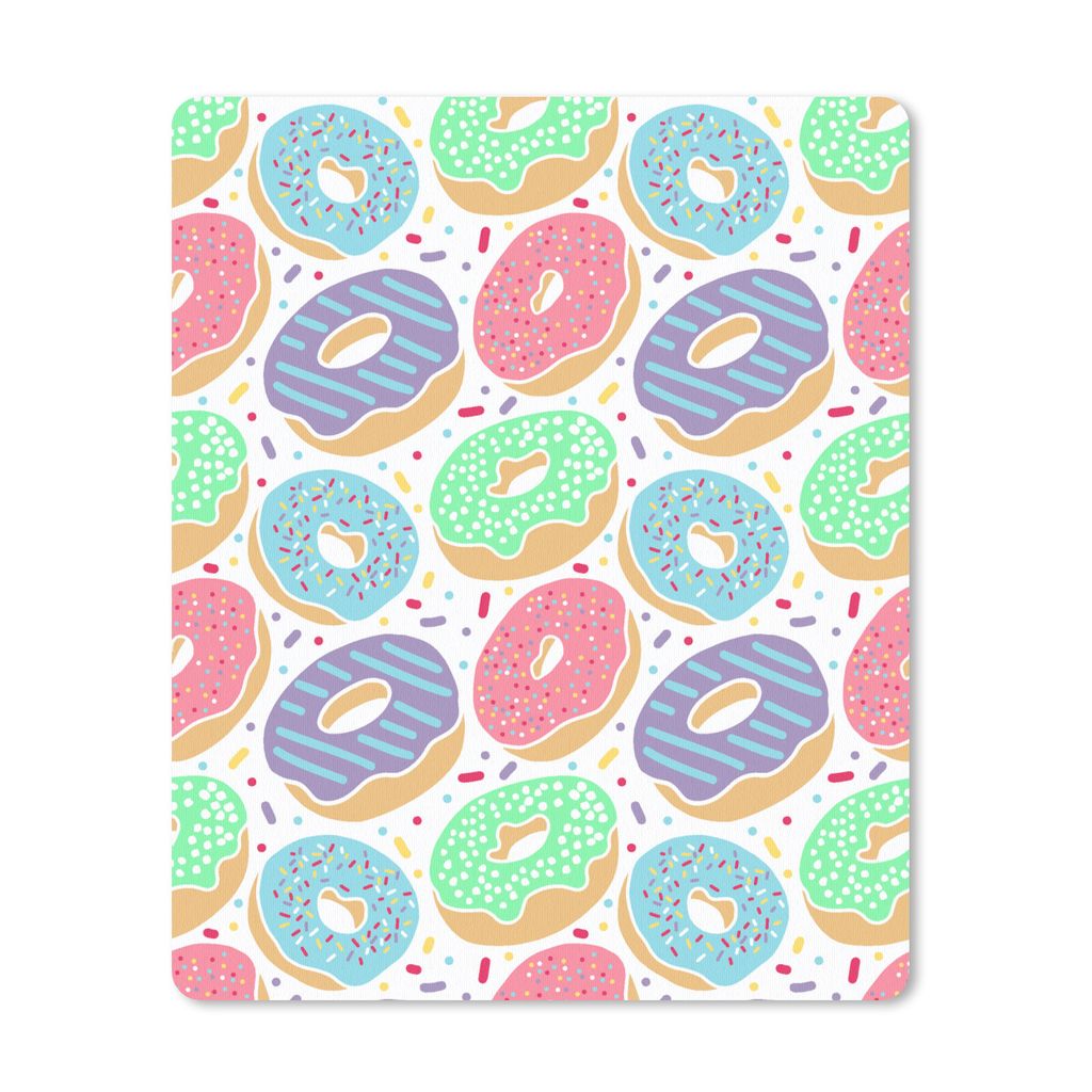 MuchoWow Mauspad Mousepad Donut - Muster - Pastell 30x40 cm - Mousepads - Maus Mat - Pad - Mausunterlage - Mausmatten