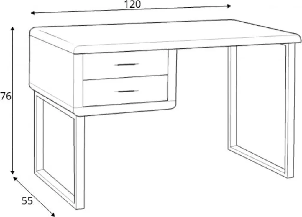 Bureau de travail scandinave B-30, table informatique pour petit espace
