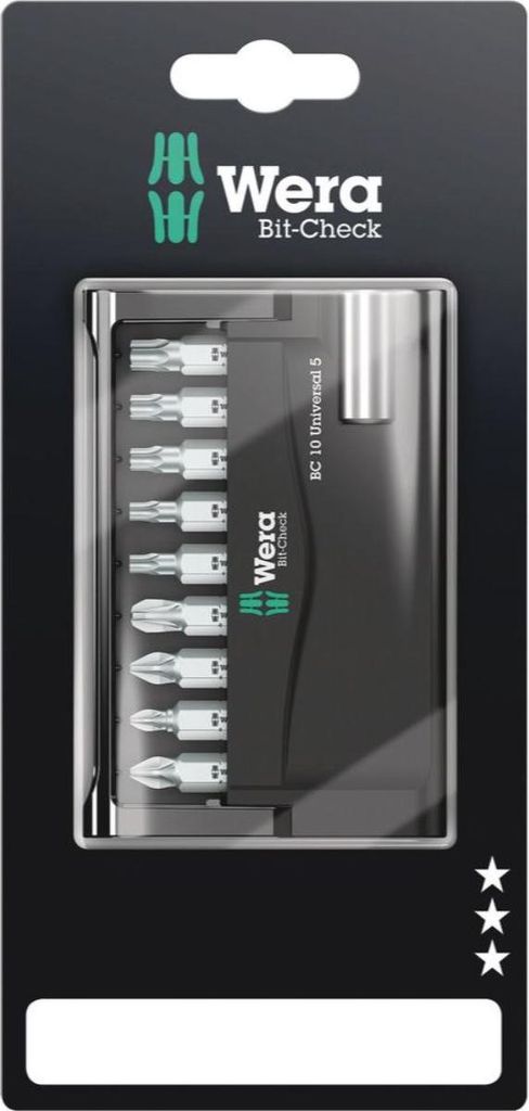 Wera 05073410001, 10 Stück(e), Phillips, Pozidriv, Torx, PH 2, PZ 1, PZ 2, PZ 3, T10, T15, T20, T25, T30, 200 mm