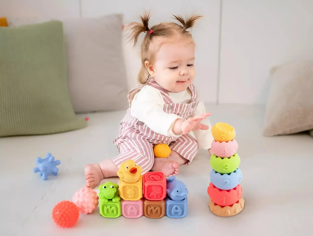 Blocs de construction souples Tullo 18 pièces : jouet bébé sans risque - 4