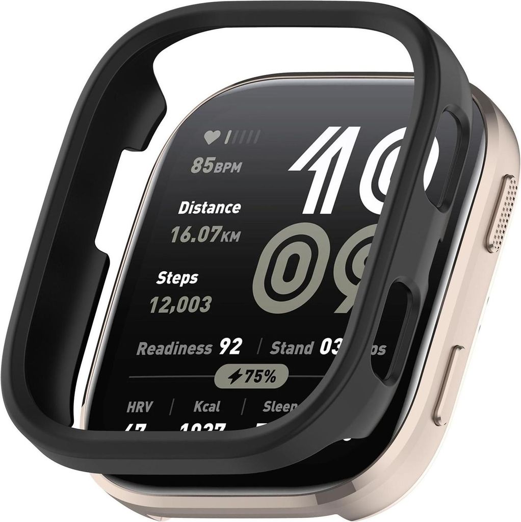 Für Amazfit Bip 6 Design Kunststoff PC Smart Watch Schutz Gehäuse Hülle Schwarz