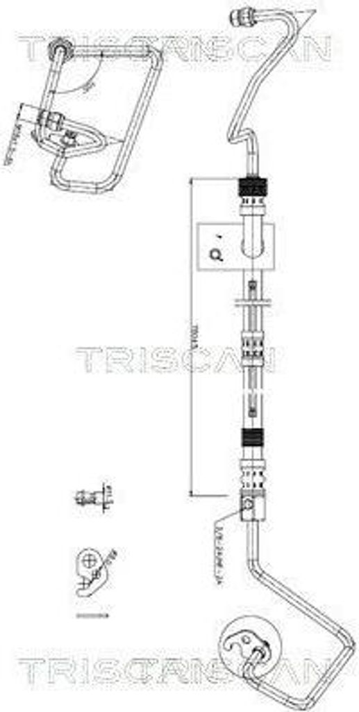 TRISCAN 8516 16026 Servoleitung für FORD Fiesta Mk5 Schrägheck (JH1, JD1, JH3, JD3) von Hydraulikpumpe nach Lenkgetriebe