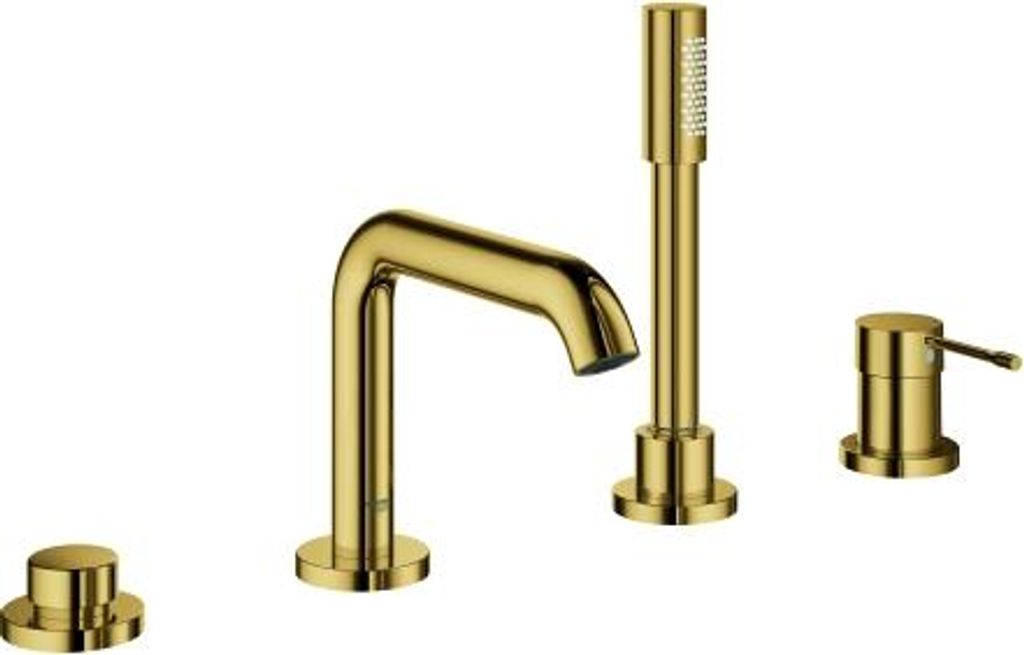 GROHE 4-Loch Einhand-Wannenkombination Essence 25251_1, eigensicher, Professional Edition, cool sunrise