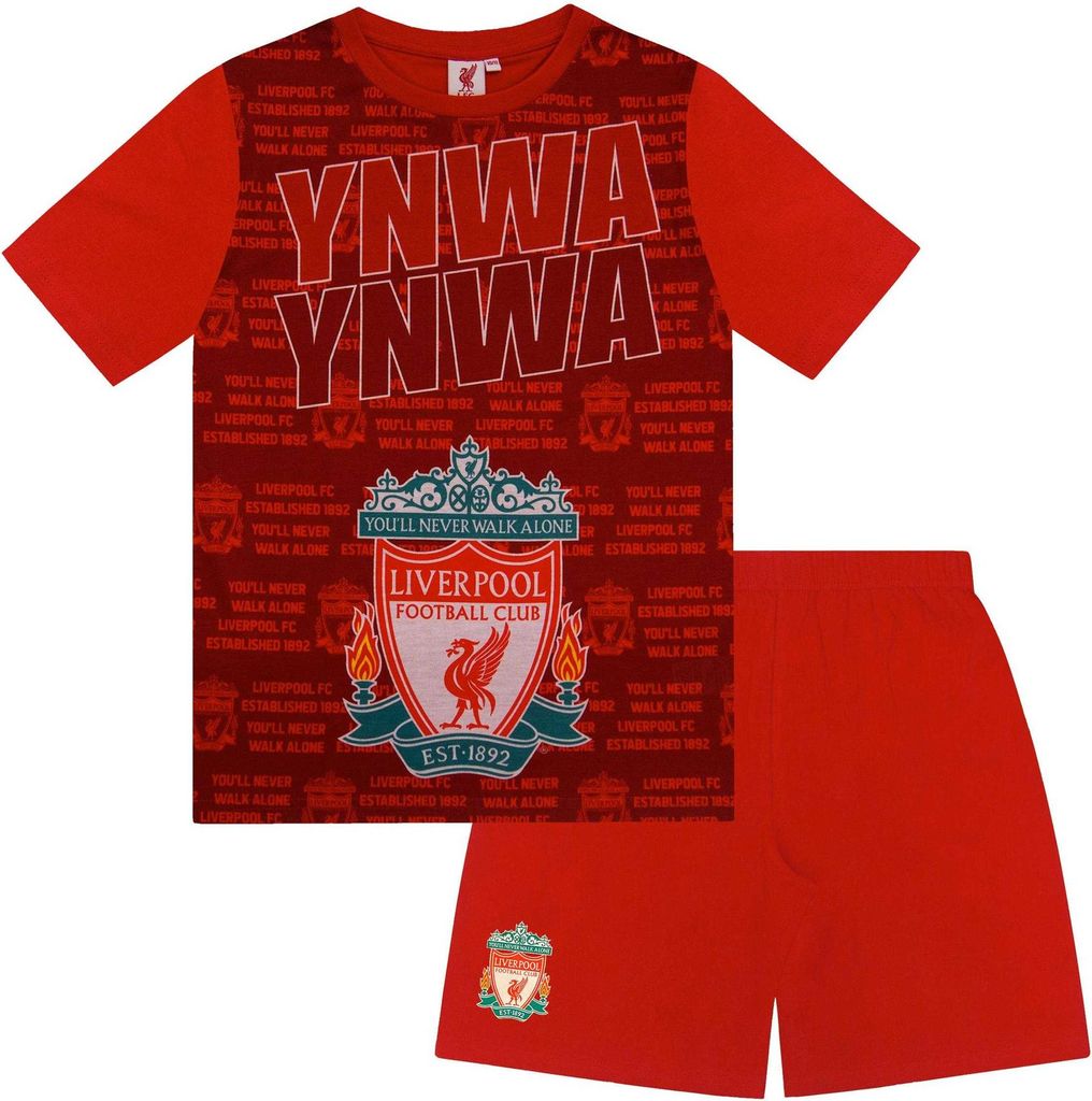 Liverpool FC - Schlafanzug mit Shorts für Jungen GF904 (146) (Rot)
