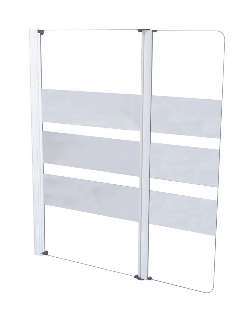 ONDEE ZEN – Badewannenabtrennung MISSI 2V – Wand 120 x 140 x 0,4 cm – Hartglas – Ausführung: Weiß