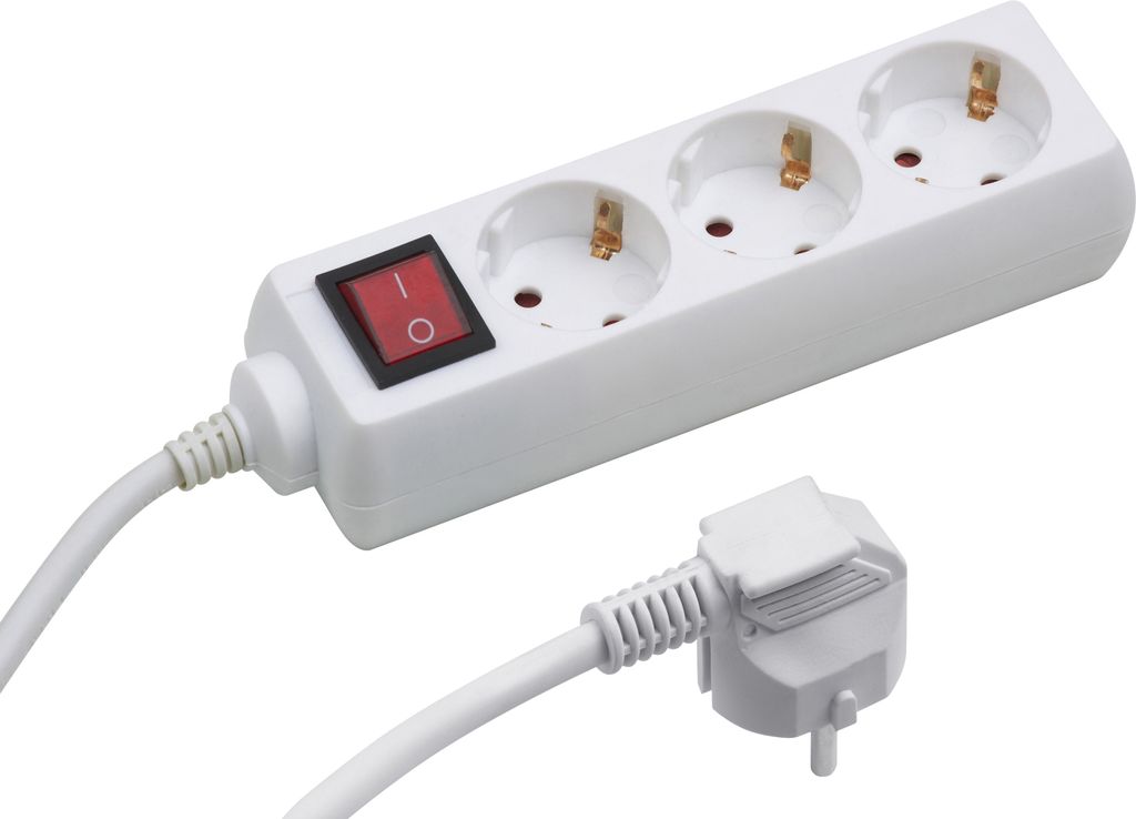 Meister Steckdosenleiste 3-fach 3 m Kabel weiß Produktbild 