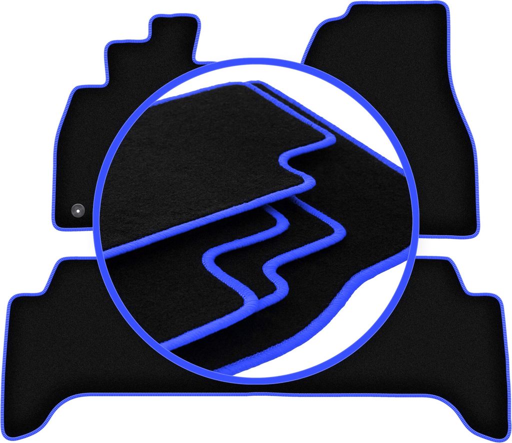 CARLUX-BLUE Autofußmatten für: Toyota Land Cruiser J100 Offroad (1998-2007)