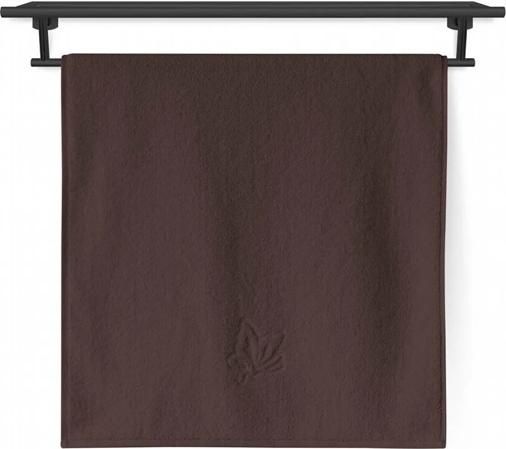 Asciugamano Bagno 50x100 Grand Butterfly Marrone Scuro - Cotone Premium