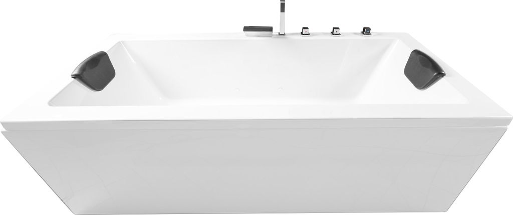 Basera Badewanne Naxos 140 x 75 cm mit Wasserfall, LED-Ambiente und Kopfstützen