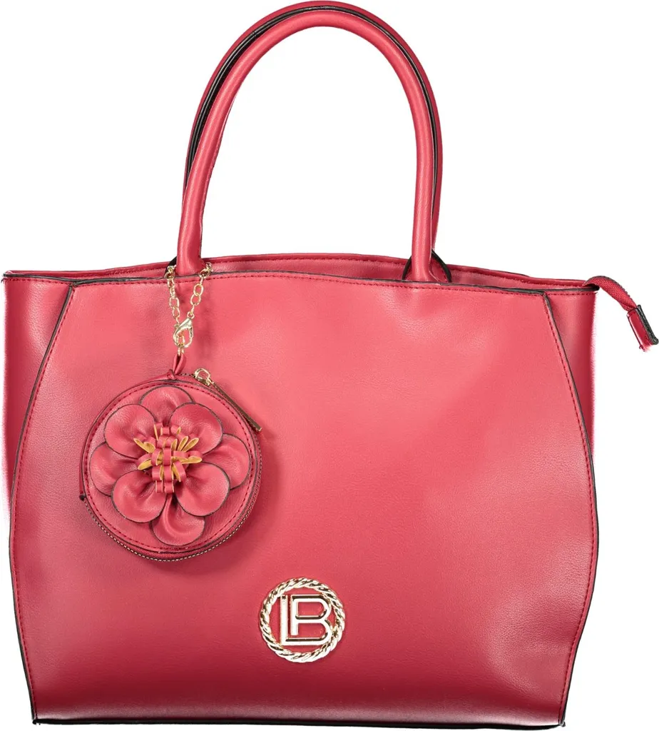 Grand sac cabas rouge pour femme avec bandoulière et petite maroquinerie