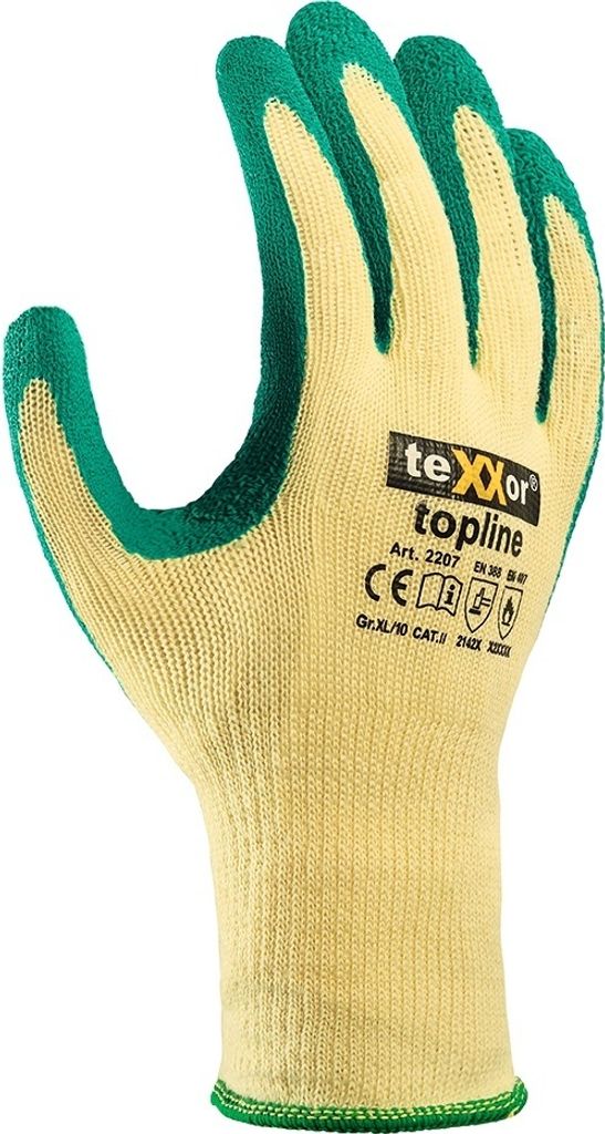 teXXor Grobstrick-Handschuhe POLYESTER 7, gelb/grün