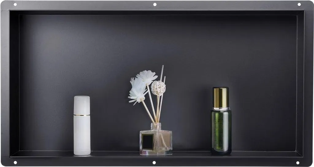 Niche murale de douche encastrable 10x33x63cm - Étagère sans rebord