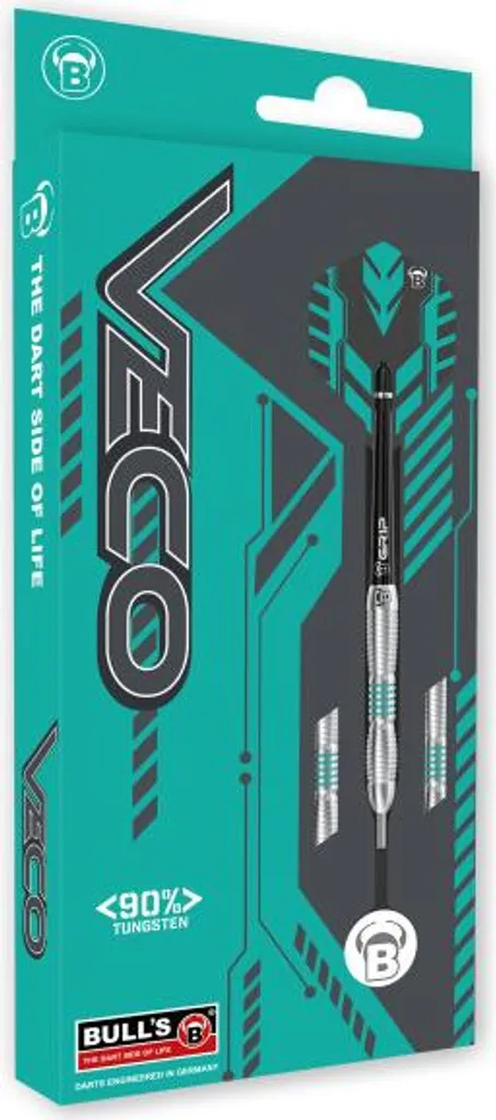 Fléchettes Bulls Veco V1 21g Steeldarts 90% Tungstène pour Cible Traditionnelle