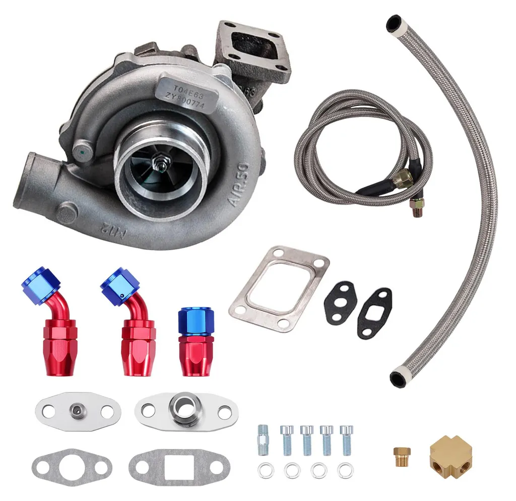 Turbocompresseur T04E A/R .63 avec Palier Lisse Haute Résistance et Huile