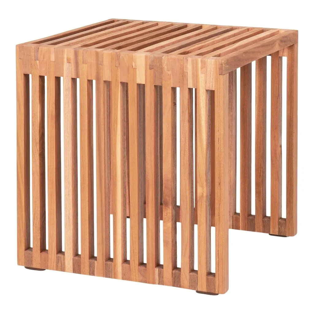 Table d'appoint robuste Pego en teck 40cm pour petits espaces de vie - 3