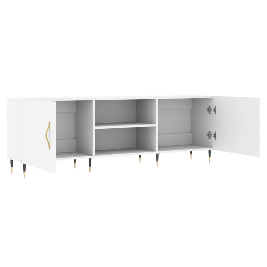 Maison Exclusive - Mobile TV bianco 150x30x50 cm Materiale ligneo - 6