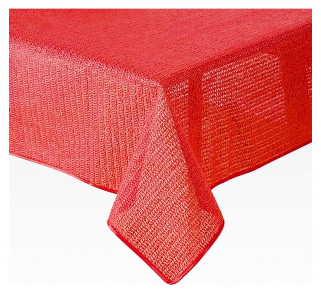 Gartentischdecke aus Weichschaummaterial, rutschfest und wetterfest, 6 Farben (Rot, 140 cm rund)