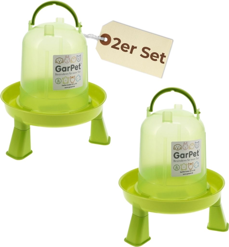 2er Set Hühnertränke mit Füßen Geflügeltränke mit Produktbild 