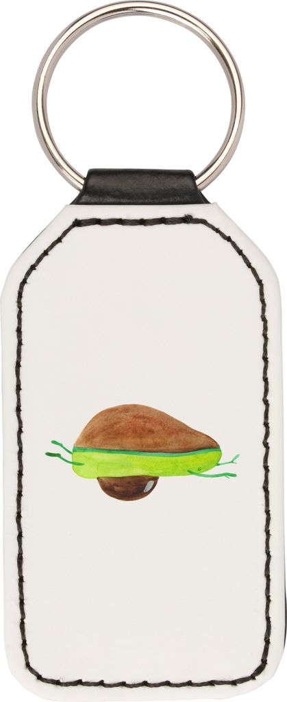 Mr. & Mrs. Panda Schlüsselanhänger Avocado Yoga - Weiß - Geschenk, Haha, Mit Spruch, Humor, Sport, Bauch, Hilfe, schlüsselbund anhänger, schl...